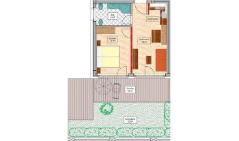 Zweiraum Appartement-Suite 37 m²