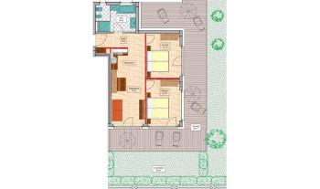 Three room appartement suite  59 m²